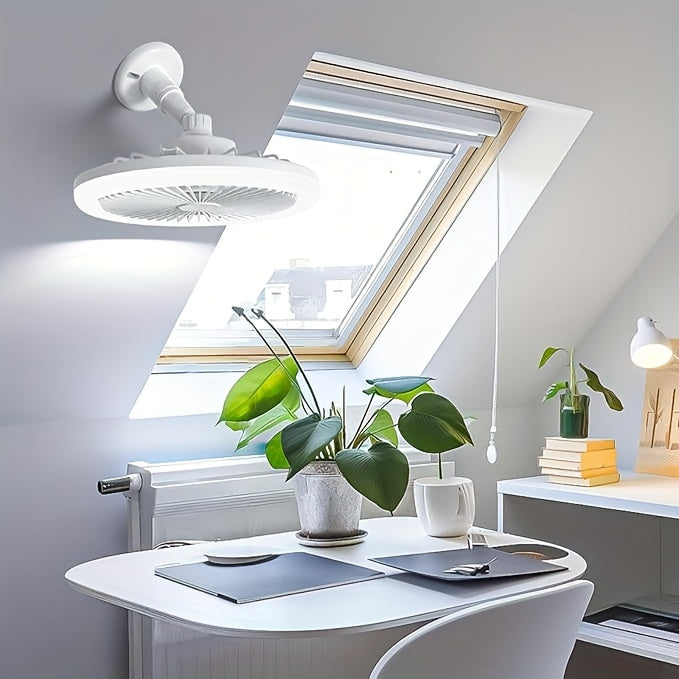 Ventilatore Soffitto LED 10" - 3 Velocità + Luce RGB 3000K-6500K, Telecomando