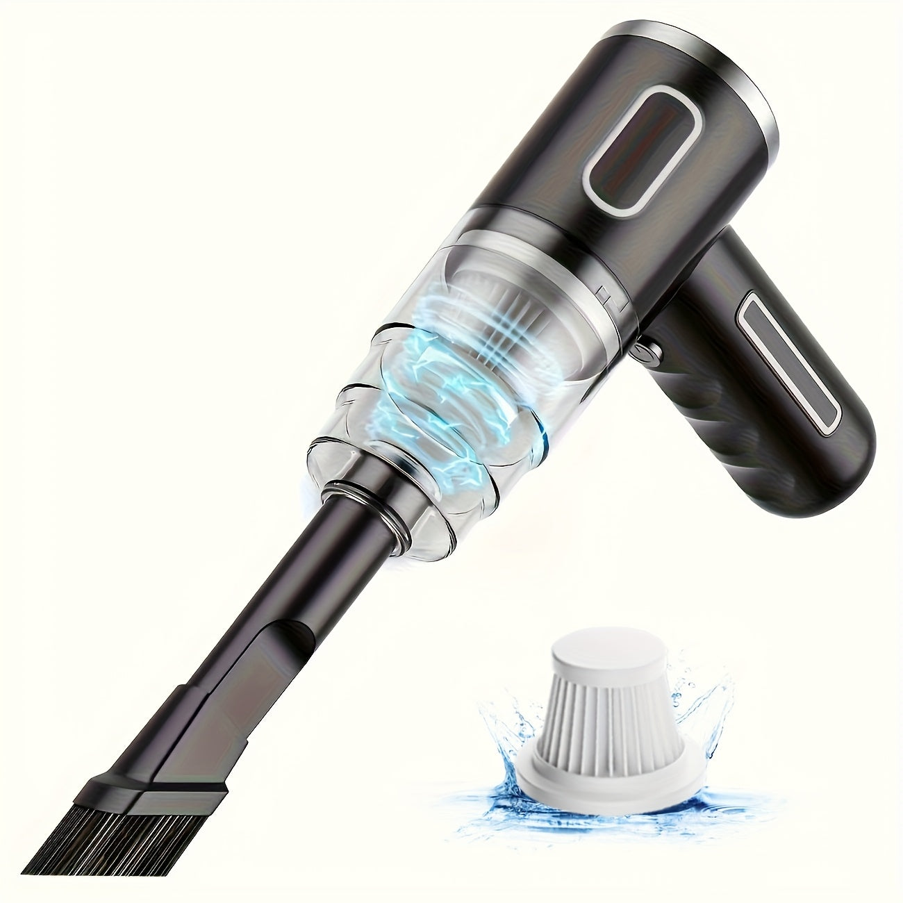 Aspirapolvere Auto 120W Senza Fili - Turbo Ciclonico, Ultra-Portatile, Ricaricabile