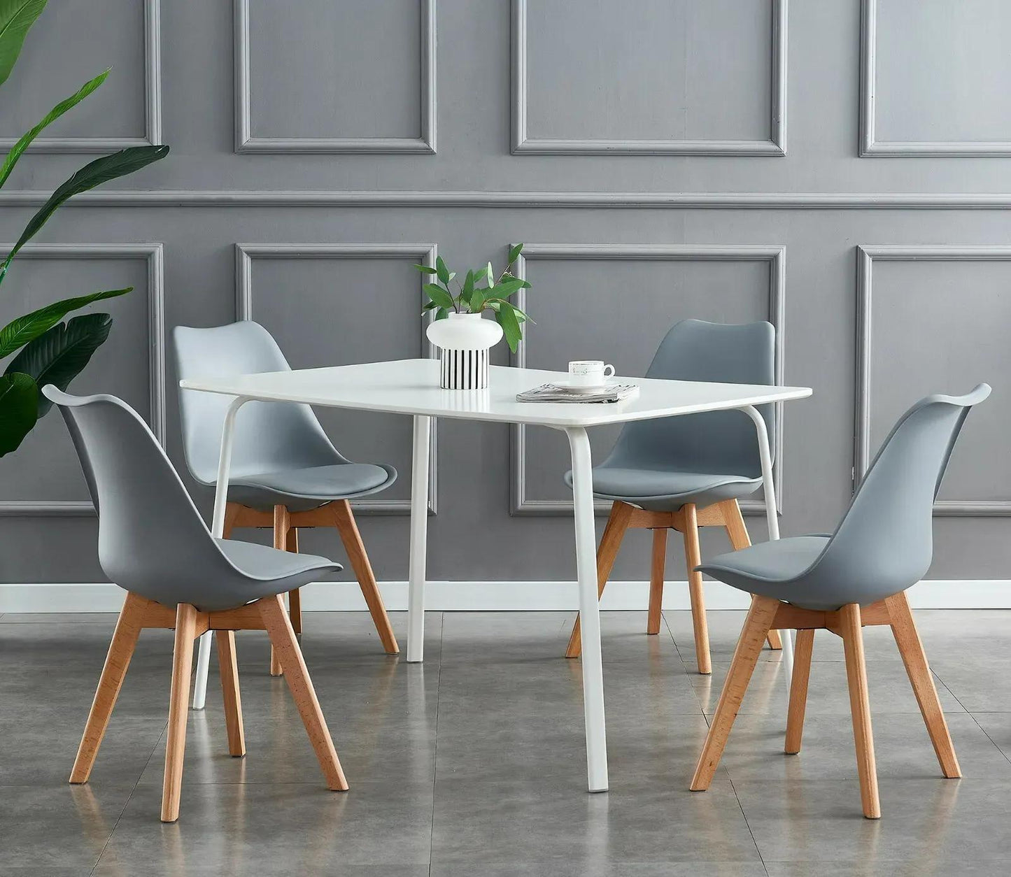 Set 4 Sedie Mod. Eva - Design Ergonomico, 7 Colorazioni, Per Interni/Esterni