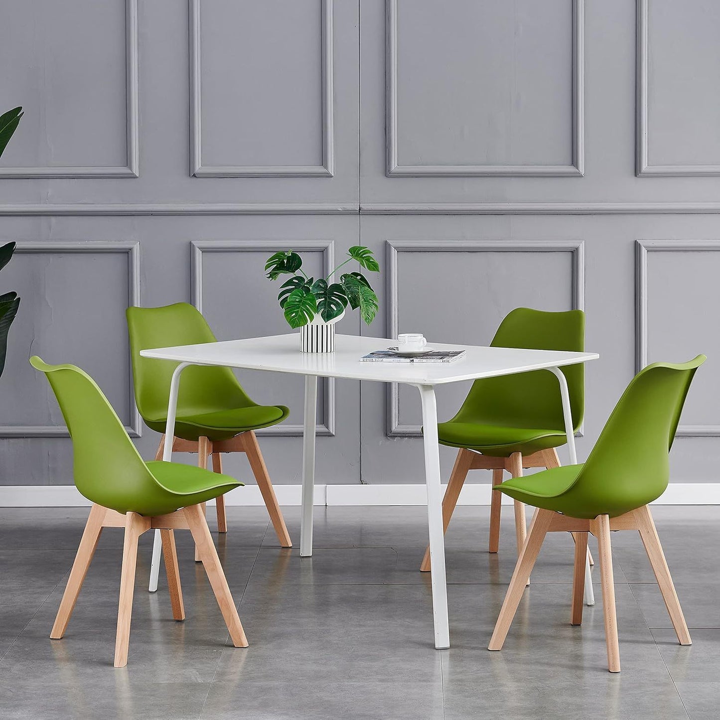 Set 4 Sedie Mod. Eva - Design Ergonomico, 7 Colorazioni, Per Interni/Esterni