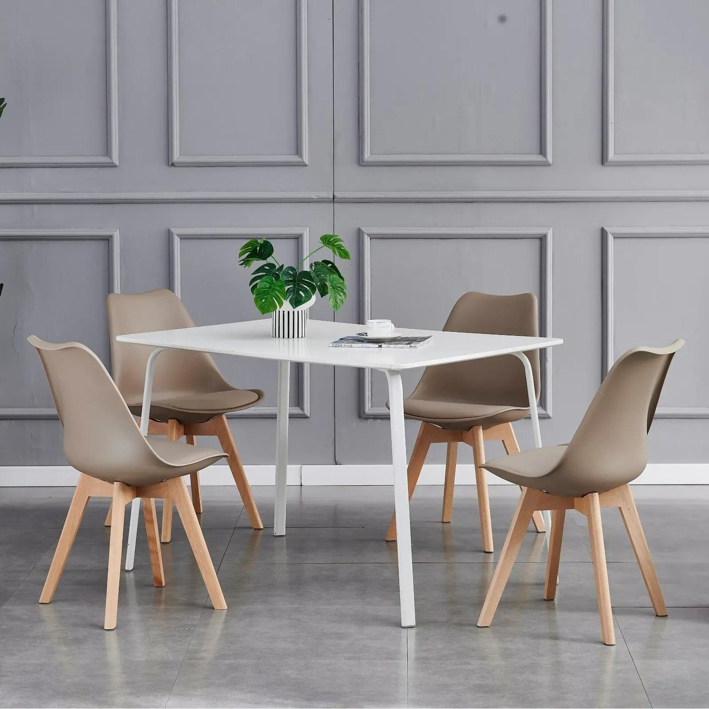 Set 4 Sedie Mod. Eva - Design Ergonomico, 7 Colorazioni, Per Interni/Esterni