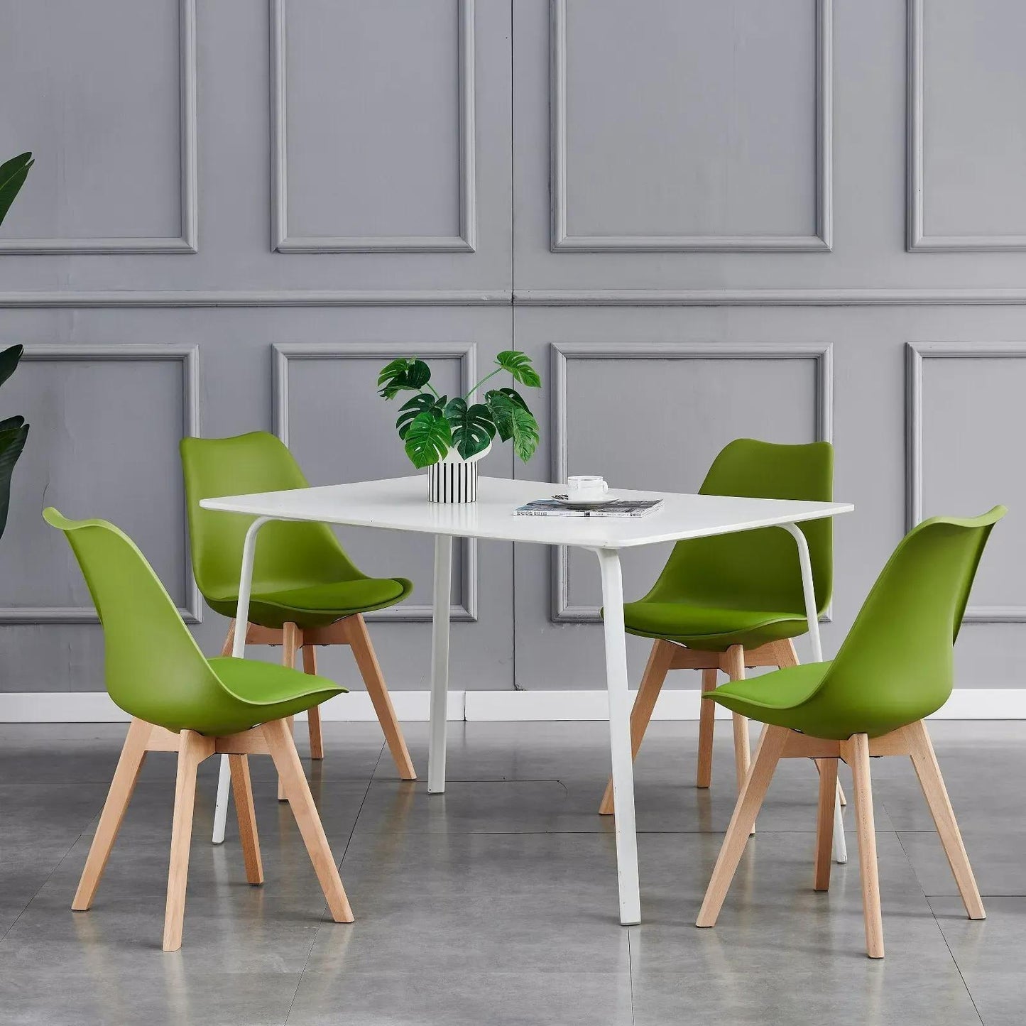 Set 4 Sedie Mod. Eva - Design Ergonomico, 7 Colorazioni, Per Interni/Esterni