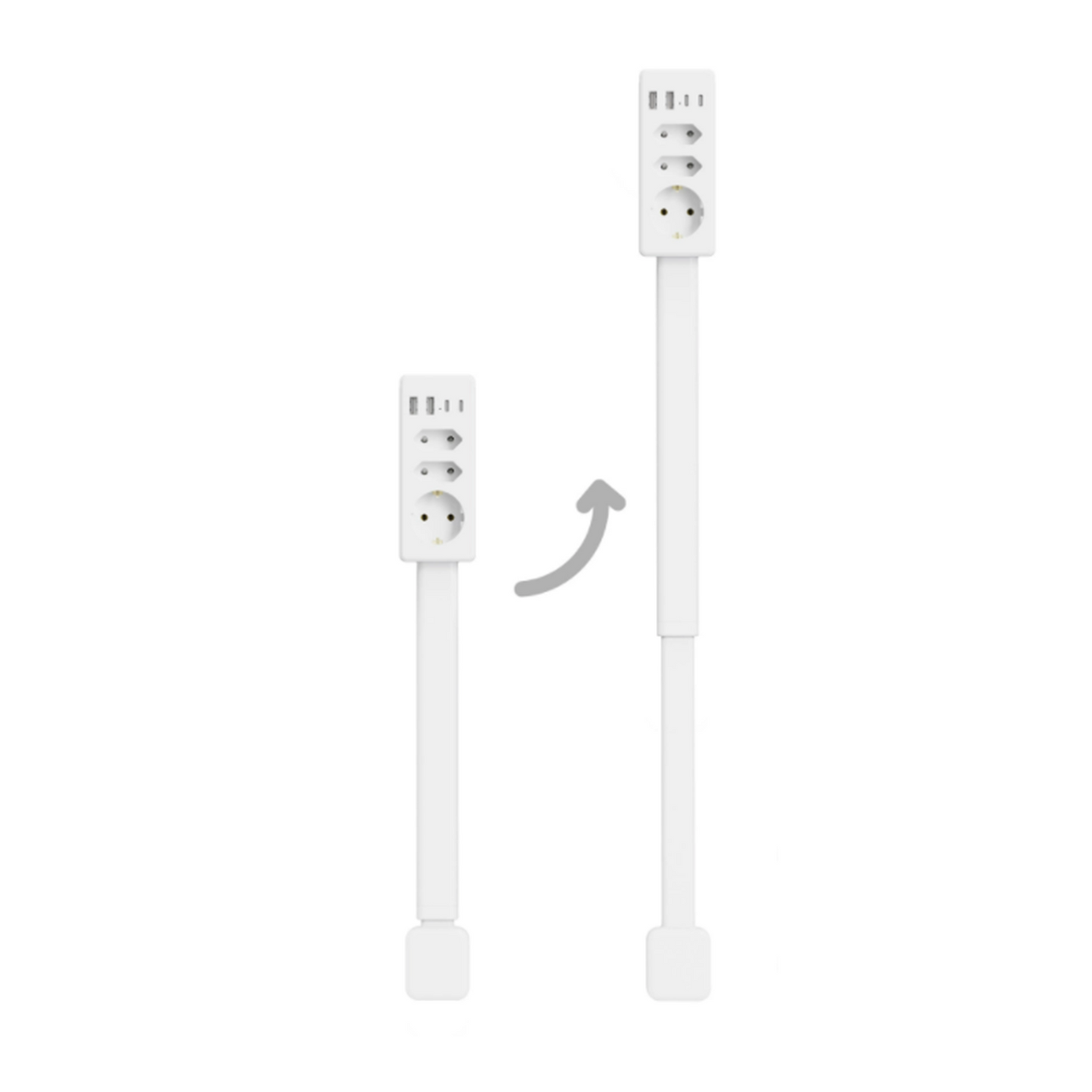 Presa Rotante Salvaspazio con USB – Ideale per Divano, Letto e Scrivania