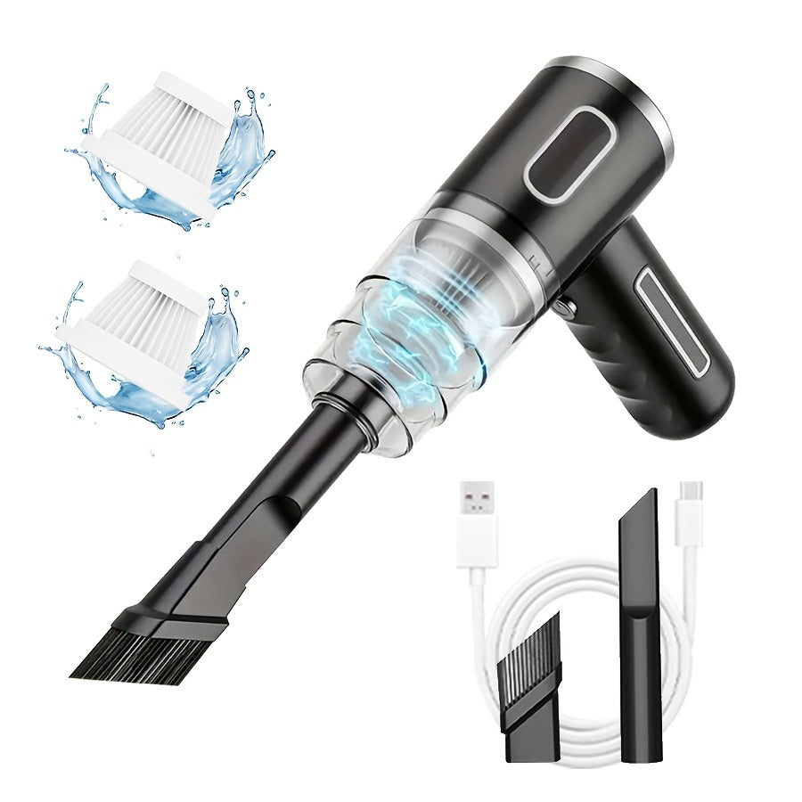 Aspirapolvere Auto 120W Senza Fili - Turbo Ciclonico, Ultra-Portatile, Ricaricabile