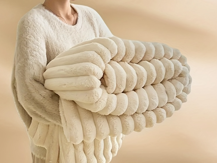 Coperta Coniglio Bohémien 🐰 Morbida Ipersoft Anti-Static  Per Letti e Divani