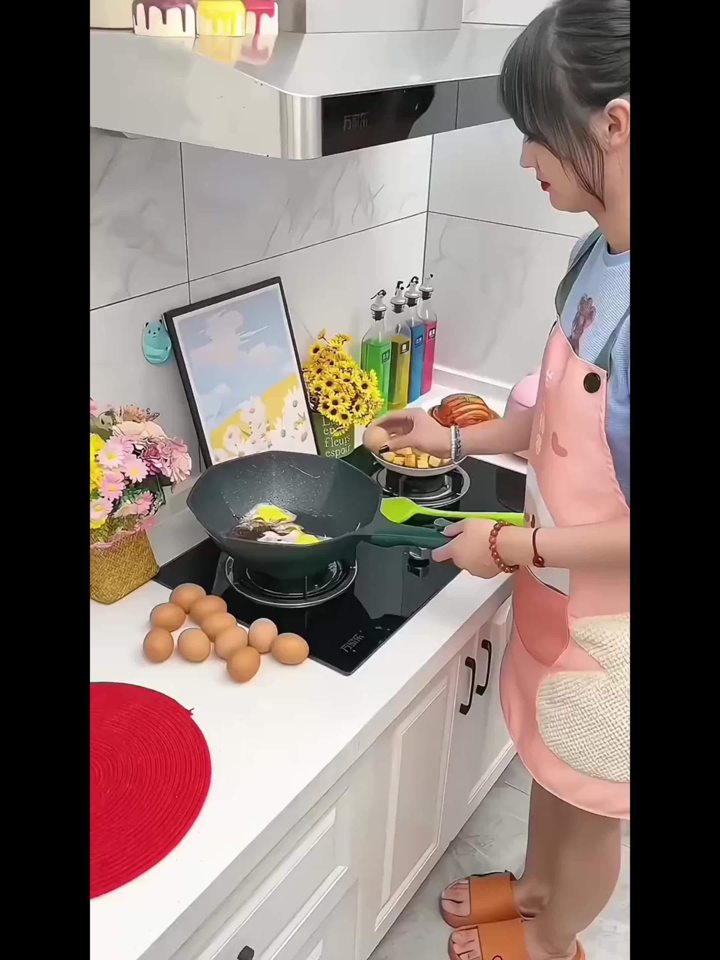 Padella 4 Fori Pietra Maifan - Antiaderente, Induzione, Per Uova/Pancake