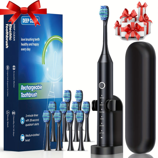 Spazzolino Elettrico Smart 🦷 | 6 Modalità, Timer, Ricarica USB | Regalo Perfetto