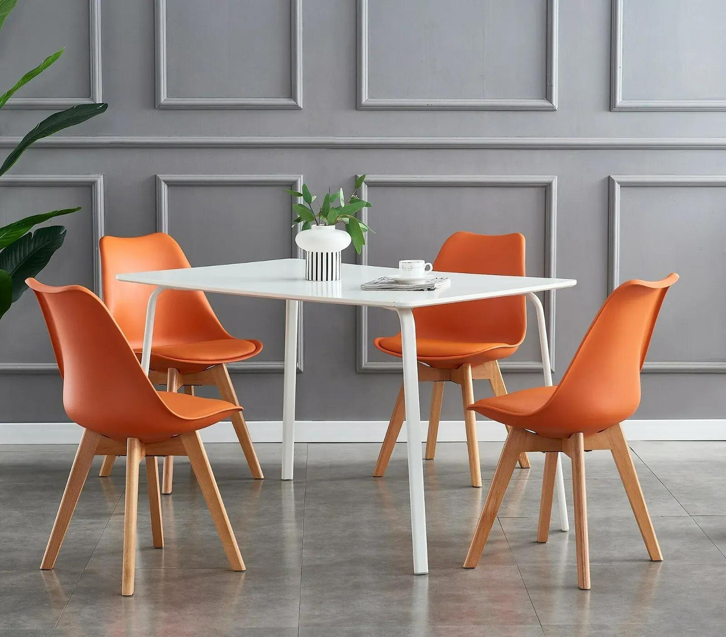 Set 4 Sedie Mod. Eva - Design Ergonomico, 7 Colorazioni, Per Interni/Esterni