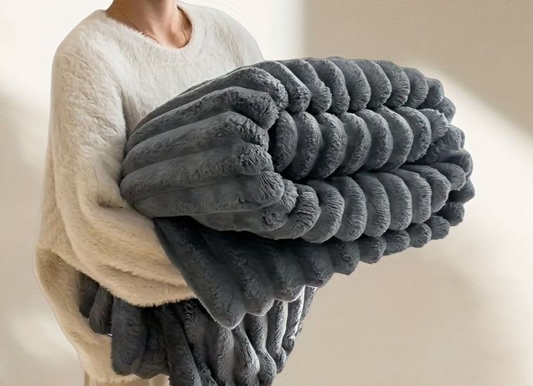Coperta Coniglio Bohémien 🐰 Morbida Ipersoft Anti-Static  Per Letti e Divani