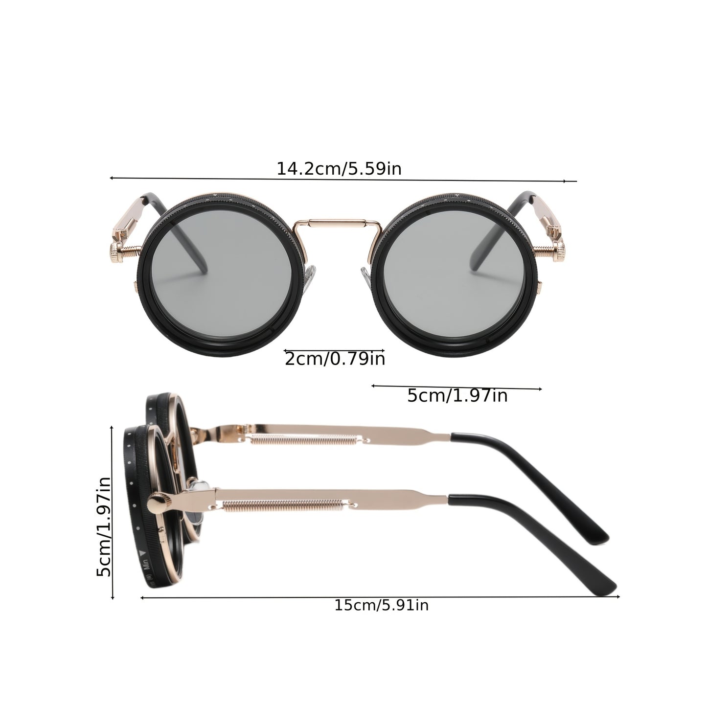 Occhiali Luce Regolabile - Lenti Alluminio/Magnesio - Per Feste & Eventi - Custodia Inclusa