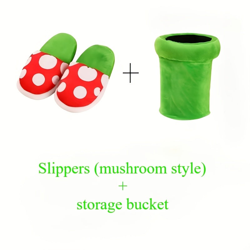 Pantofole Morbide, Peluche Interno, Antiscivolo, Casa Inverno, Donna Unisex Stile Fungo Super
