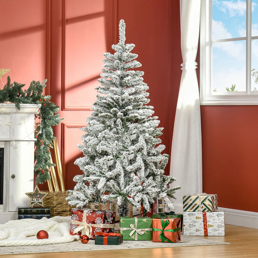 π Albero di Natale HOMCOM 150cm/120cm - Albero Artificiale con Neve e Punte Innevate
Tradizione e magia natalizia! Perfetto per un Natale senza fronzoli. π
