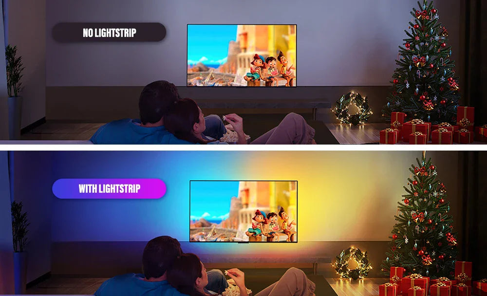 Luce Ambiente Sincronizzazione TV/Schermo, APP Control, Effetti Musicali