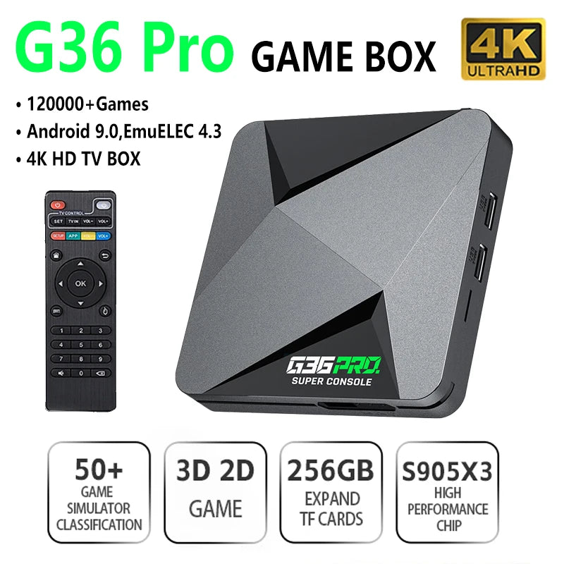 🎮 Super Console G36 Pro - 256GB, 120.000+ Giochi Retro, Emula PS1/PSP/MAME, Regalo Perfetto!