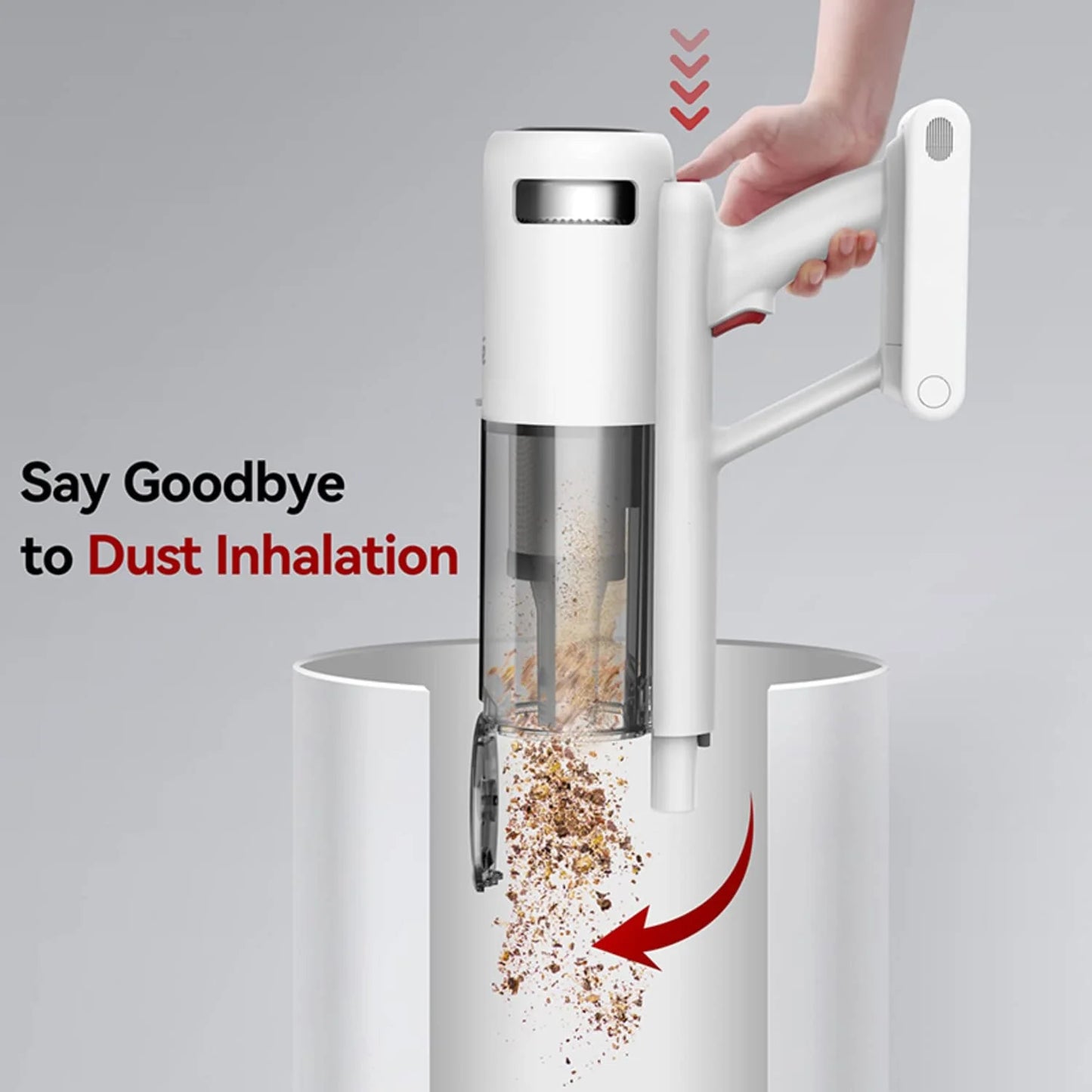 SCOPA SENZA FILI 35KPA! 💥 Potente, 45min, 6 accessori, luce LED!