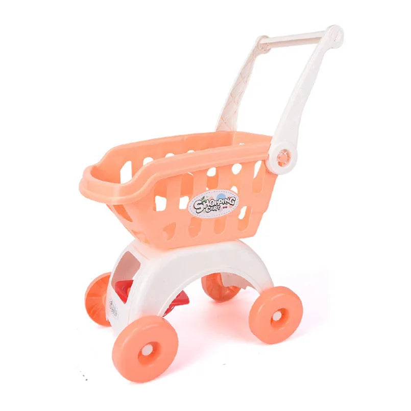 Carrello Spesa Giocattolo Bambini con 28 Accessori - Frutta, Cibo Finto, Role Play