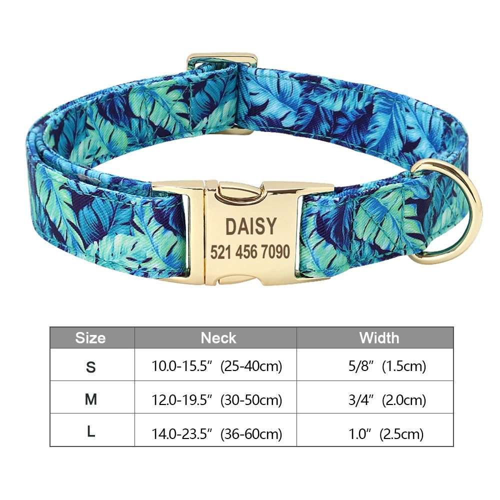 COLLARE CANI PERSONALIZZATO! 🐶 Nylon Resistente + ID GRATIS - Taglia S/M/L