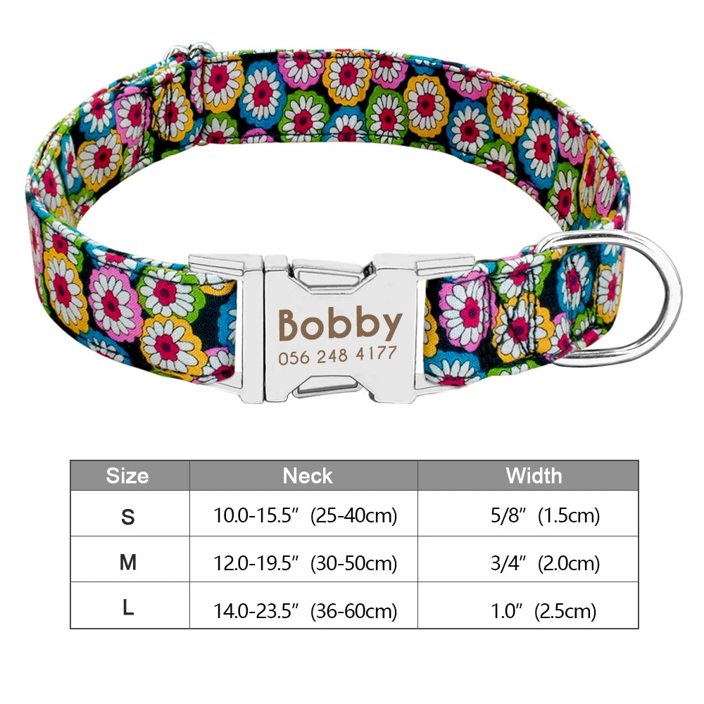 COLLARE CANI PERSONALIZZATO! 🐶 Nylon Resistente + ID GRATIS - Taglia S/M/L