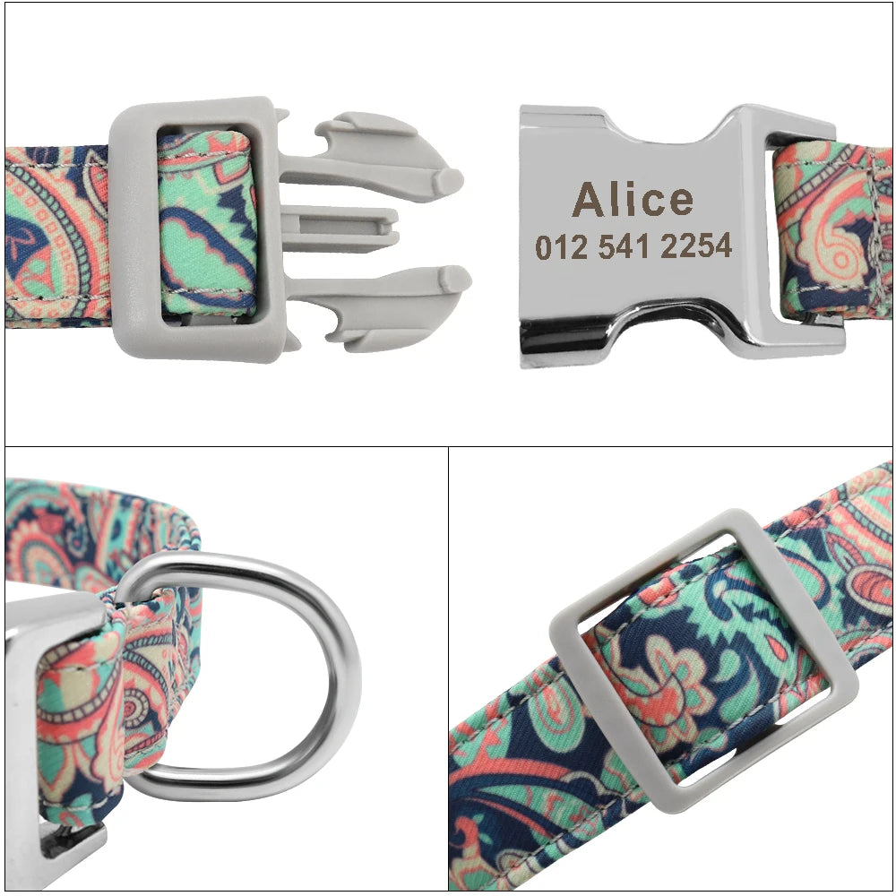 COLLARE CANI PERSONALIZZATO! 🐶 Nylon Resistente + ID GRATIS - Taglia S/M/L