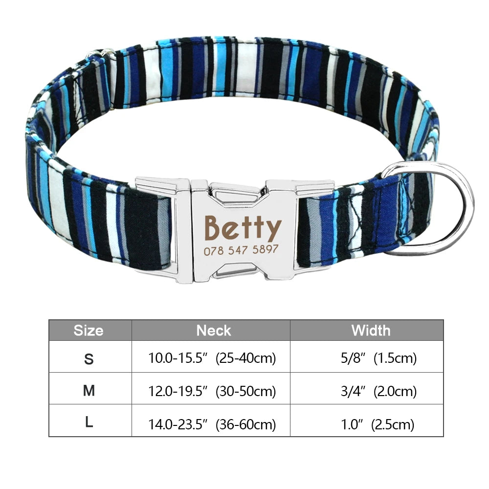 COLLARE CANI PERSONALIZZATO! 🐶 Nylon Resistente + ID GRATIS - Taglia S/M/L