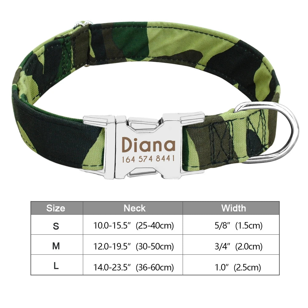 COLLARE CANI PERSONALIZZATO! 🐶 Nylon Resistente + ID GRATIS - Taglia S/M/L