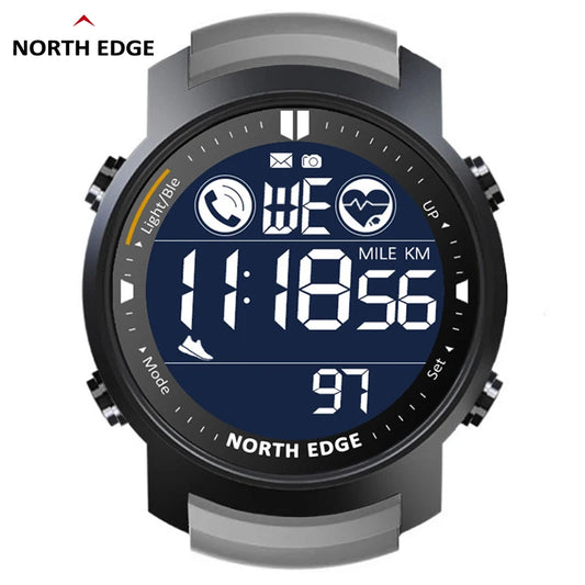 β NORTH EDGE Orologio Digitale Uomo - Impermeabile 50M, Cardio & Sport