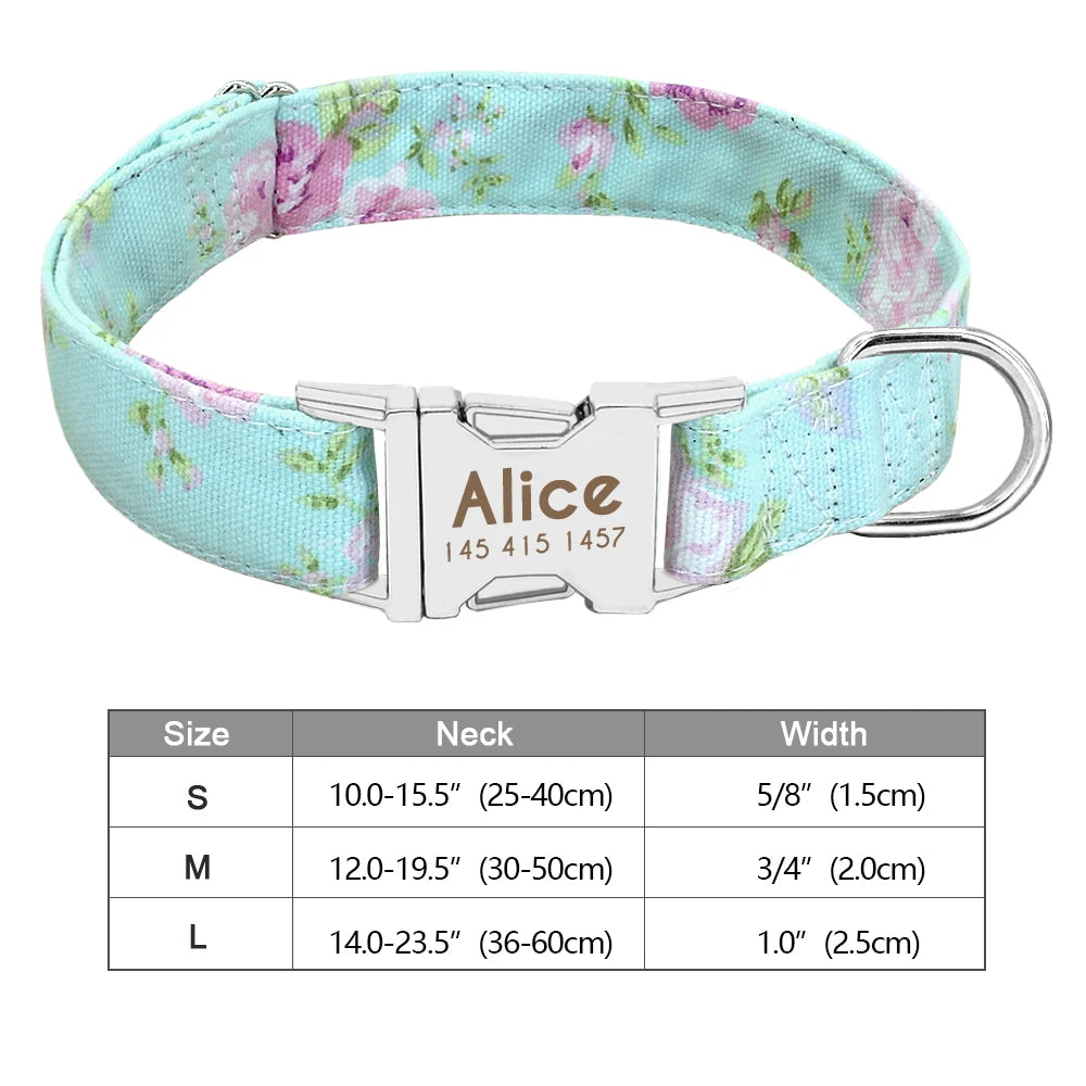 COLLARE CANI PERSONALIZZATO! 🐶 Nylon Resistente + ID GRATIS - Taglia S/M/L