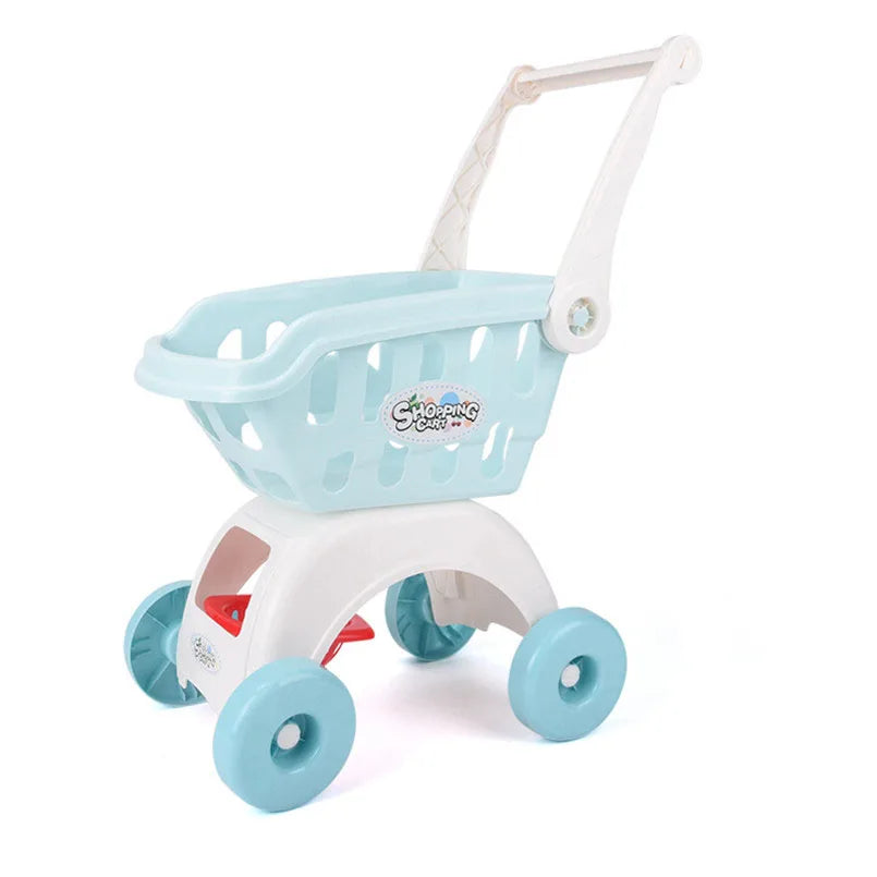 Carrello Spesa Giocattolo Bambini con 28 Accessori - Frutta, Cibo Finto, Role Play