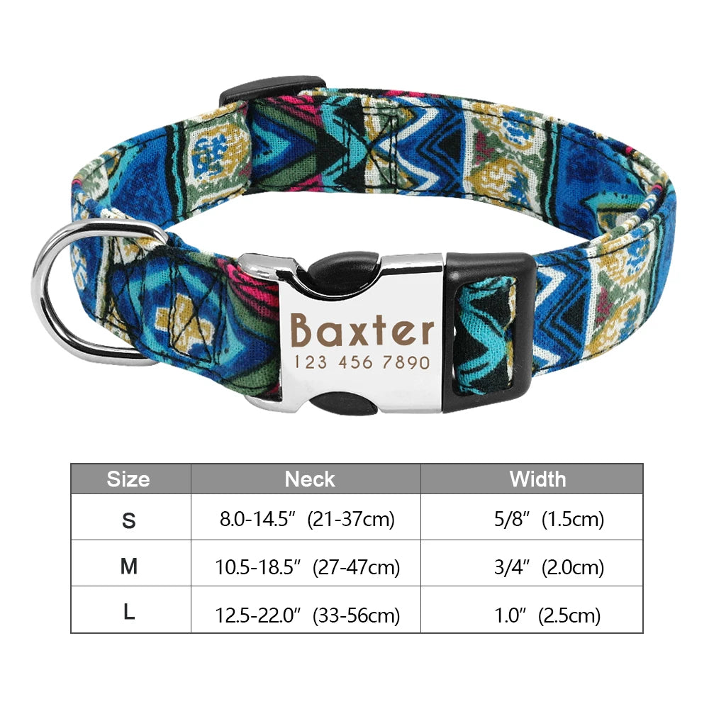 COLLARE CANI PERSONALIZZATO! 🐶 Nylon Resistente + ID GRATIS - Taglia S/M/L