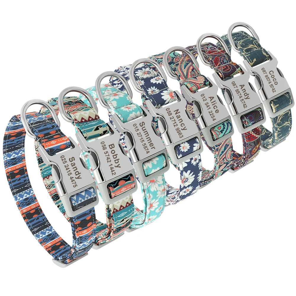 COLLARE CANI PERSONALIZZATO! 🐶 Nylon Resistente + ID GRATIS - Taglia S/M/L