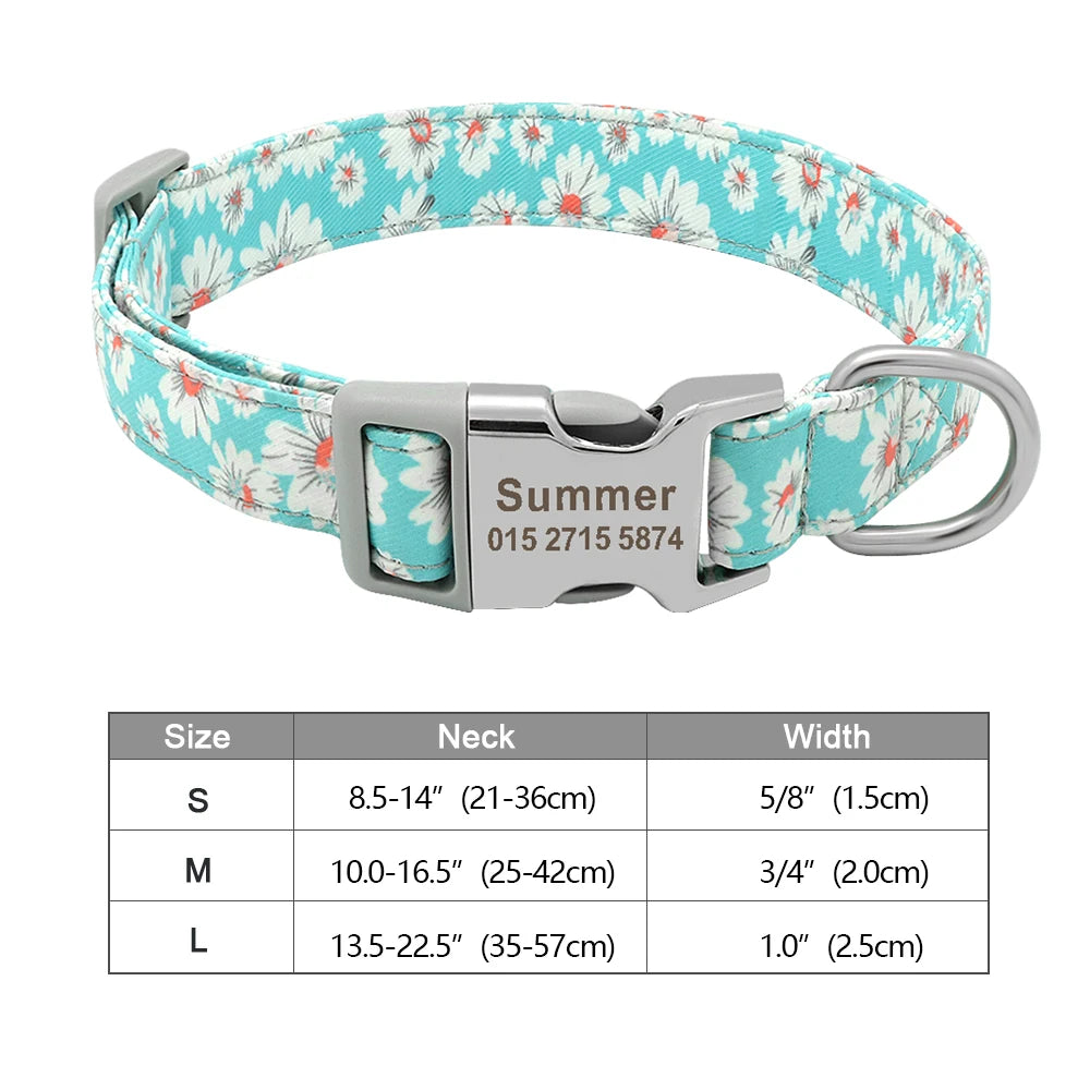 COLLARE CANI PERSONALIZZATO! 🐶 Nylon Resistente + ID GRATIS - Taglia S/M/L