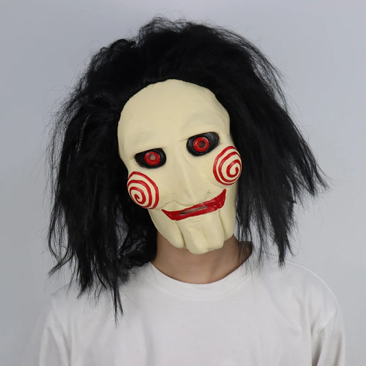 Maschera Jigsaw Horror Spiral  Saw Lattice per Halloween Cosplay