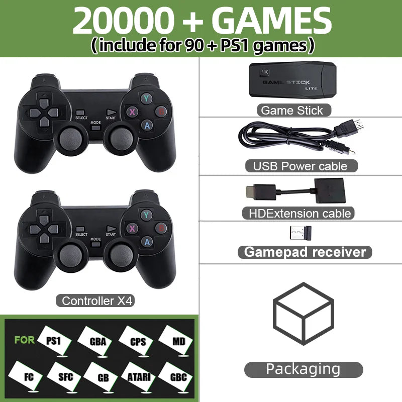 🎮 TV Game Stick Arcade 4K - 50.000+ Giochi, Doppio Joystick, Plug & Play per TV!
Rivivi l'era arcade con classici come MAME, Sega e PS1. Regalo perfetto per bambini e nostalgici! 🕹️✨