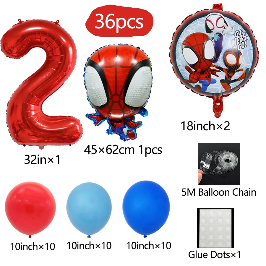 🎈 Set 36 Palloncini Spidey e i Suoi Fantastici Amici - Palloncini in Alluminio per Feste