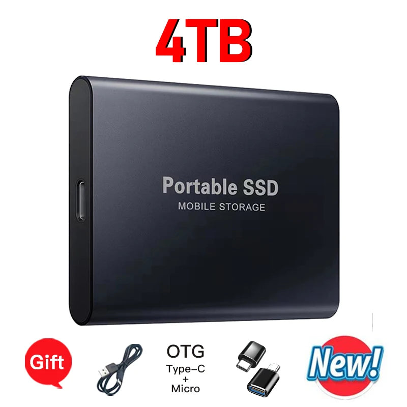 SSD Esterno Ultra Veloci Portabile Compatibile con PC/Mac/Phone!