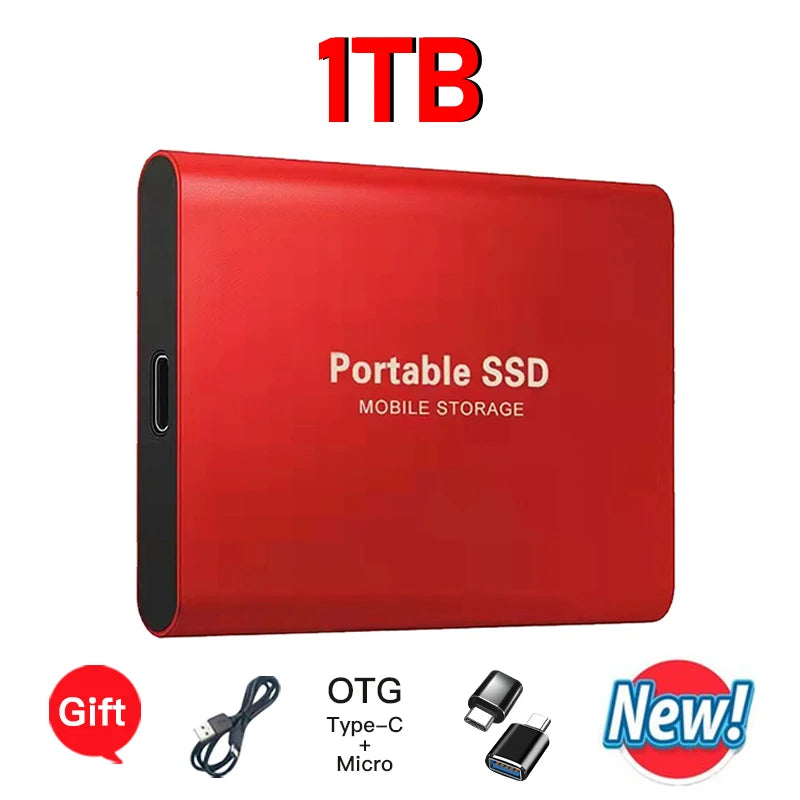 SSD Esterno Ultra Veloci Portabile Compatibile con PC/Mac/Phone!