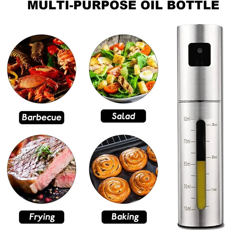 Spray per Olio in Acciaio Inox 304 - Bottiglia per Olio, Aceto e Condimenti