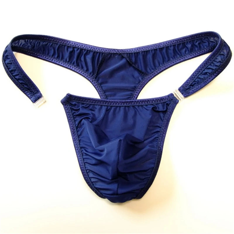 INTIMO UOMO SEXY TRASLUCIDO – Perizoma Bikini con Bottoni Gay/Tanga/T-Back