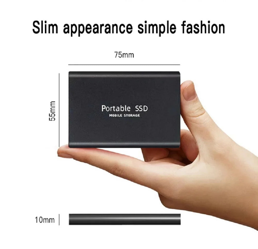 SSD Esterno Ultra Veloci Portabile Compatibile con PC/Mac/Phone!