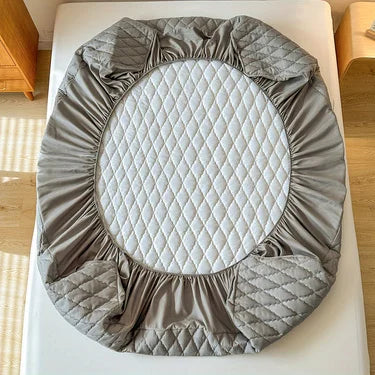 Coprimaterasso Impermeabile con Angoli - Bianco/Grigio - Tutte le Misure!