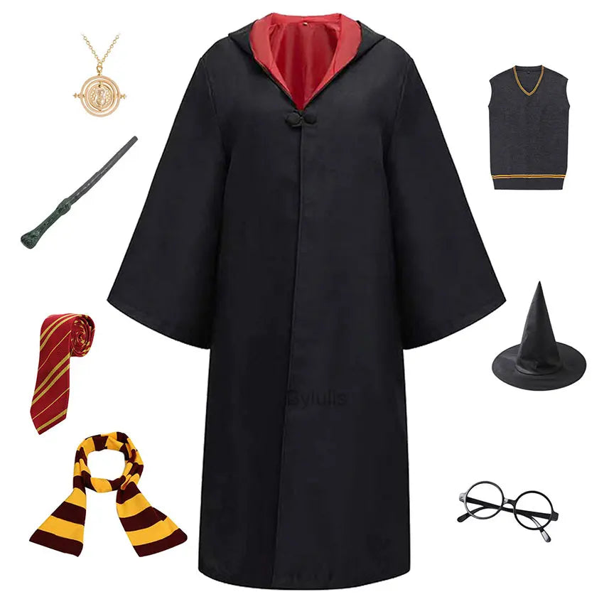 π§ββοΈ Costume da Mago per Donne e Ragazze - Mantello e Toga Stile Scuola di Magia, Per Halloween e Cosplay!