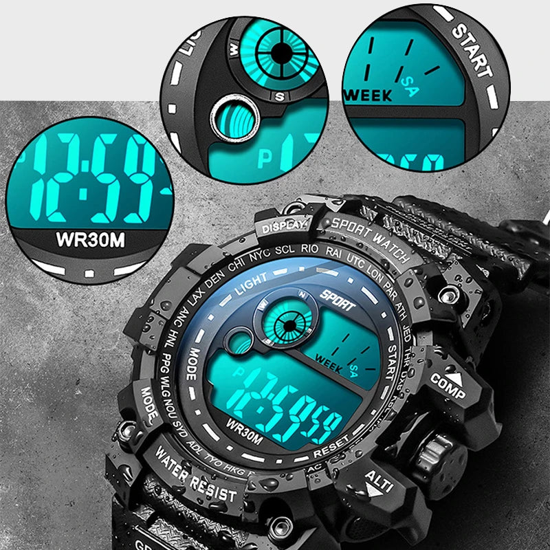 ⌚ Orologio Digitale Uomo LED - Impermeabile Militare Sportivo