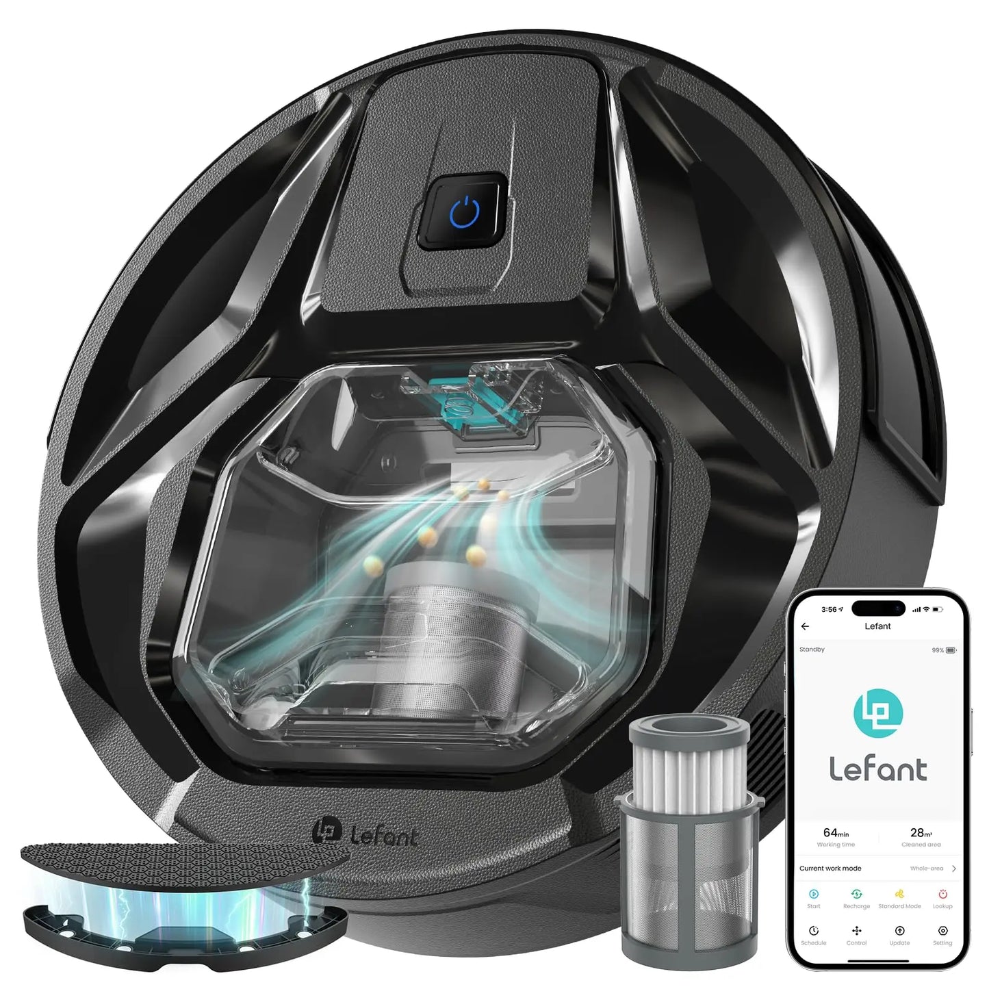 Aspirapolvere Robot 6000Pa M320 con Mop, 210min Autonomia, Controllo App