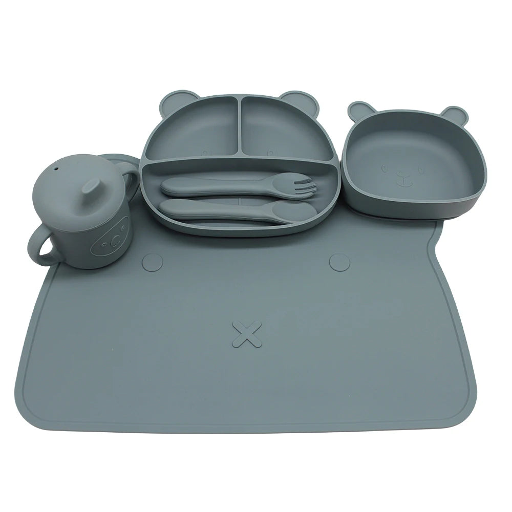 Set Svezzamento Bambini - Ciotola con Ventosa Anti-Rovescio + Vassoio