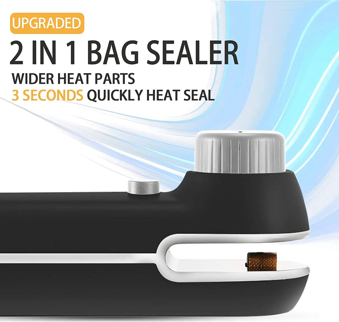 š Termosigillatore Ricaricabile USB 2-in-1 ā Sigilla Sottovuoto Snack, Cibi e Sacchetti di Plastica | Portatile, Compatto e Senza Cavo!