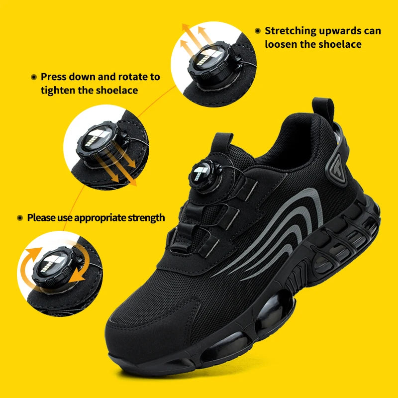 👞 SCARPE DI SICUREZZA ROTATIVE UOMO - Stile Sportivo, Protezione Totale!