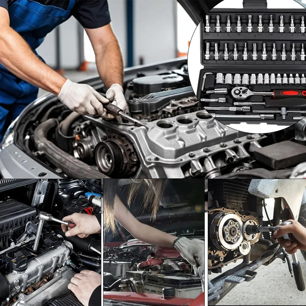 Kit 46 Chiavi Bussola Professionali - Per Auto, Moto, Riparazioni