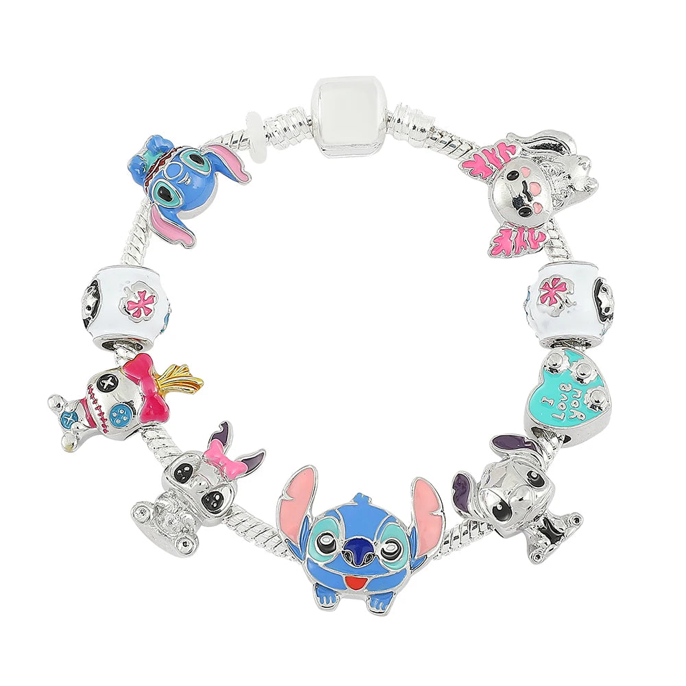 ✨ Bracciale Lilo & Stitch - Charm in Metallo, Perle Colorate, Regalo Magico per Donne e Bambine!
Ispirato al cartoon hawaiano, perfetto per appassionate e collezioniste
