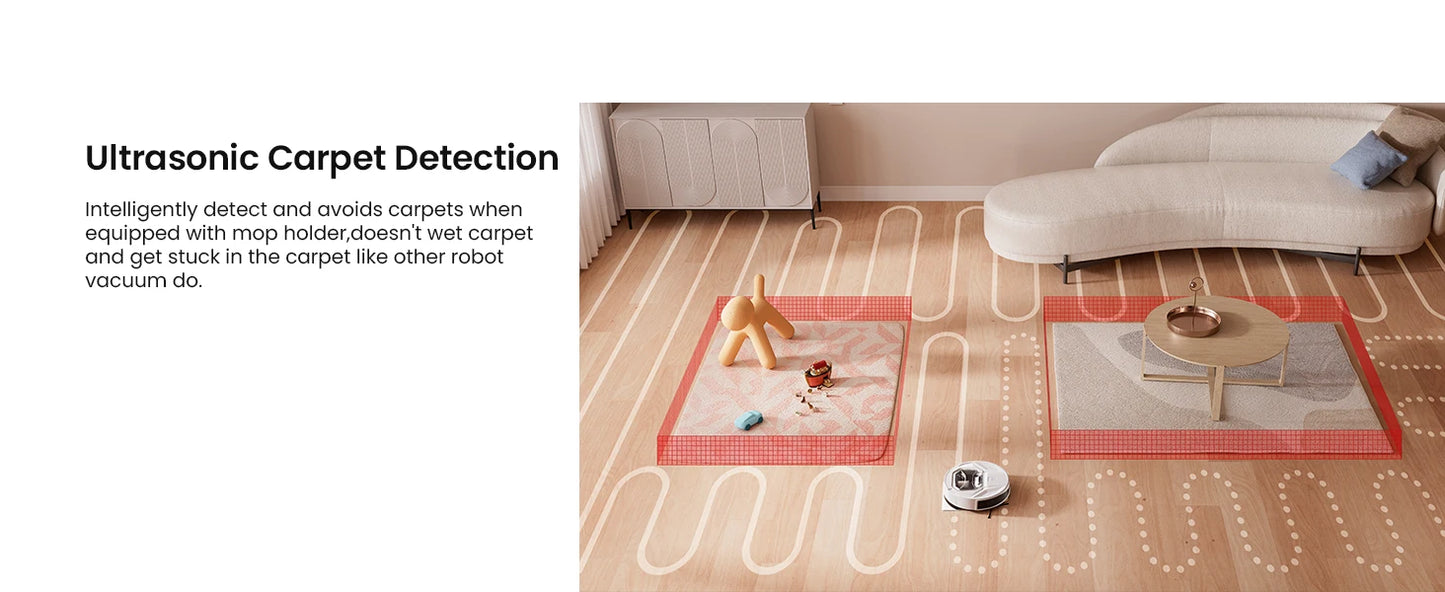 Aspirapolvere Robot 6000Pa M320 con Mop, 210min Autonomia, Controllo App