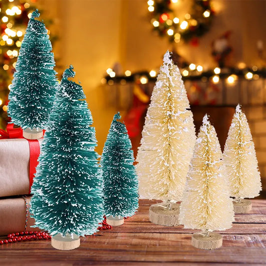 Albero di Natale Artificiale Piccolo in Sisal! Decorazione da Tavolo per Casa e Regalo. Effetto Aghi di Cedro/Pino ๐โจ